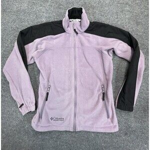 Columbia Core Jacket Women's S Purple Full Zip Interchange Fleece Nylon Trimming